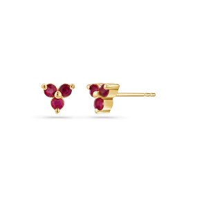 Trio Ruby Studs