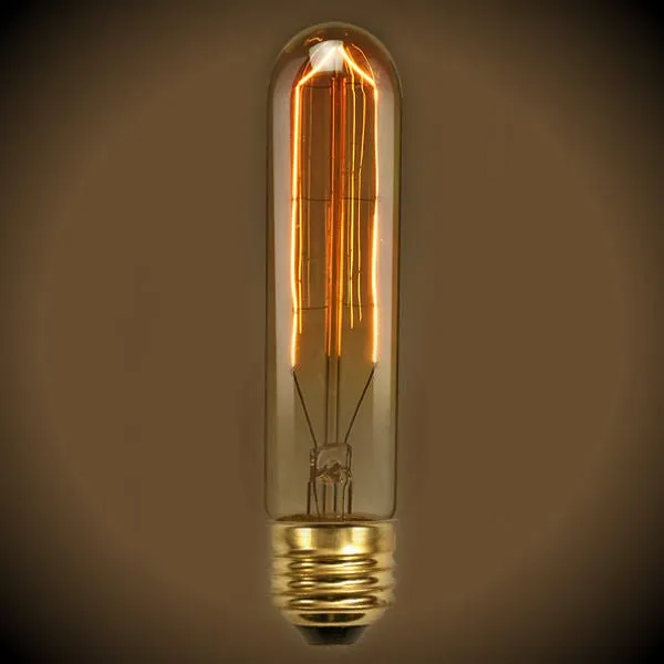 Tubular Vintage Light Bulb - 40 Watt- 5.5 in. Length - Clear