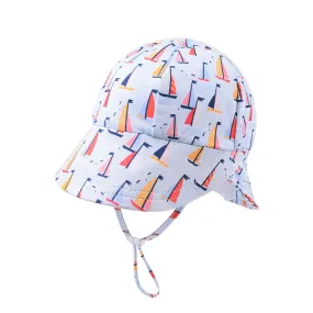 UPF 30  Sailboat Kids Bucket Hat