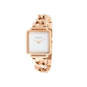 Vendôme Rose Gold Watch with Chain Metal Strap