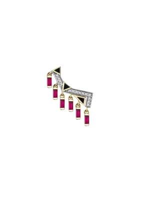 Vendome Diamond Ruby Earrings