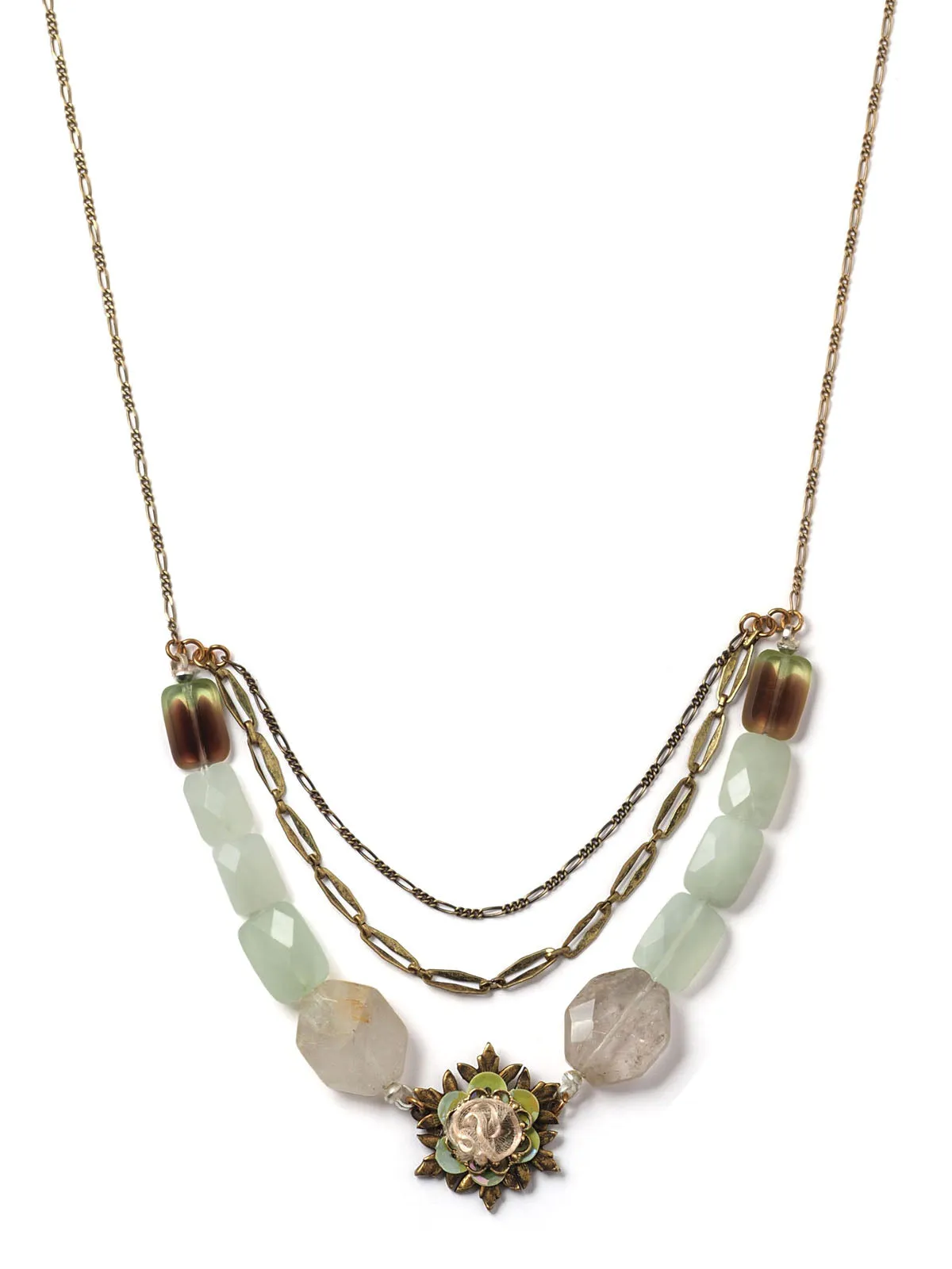 Vintage Pistachio Layered Necklace