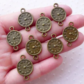 Watch Connector Charm / Clock Links (8pcs / 21mm x 14mm / Antique Bronze) Alice in Wonderland Steampunk Bracelet Steam Punk Necklace CHM2133