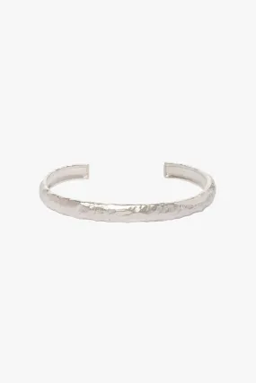 Water ripple bangle silver