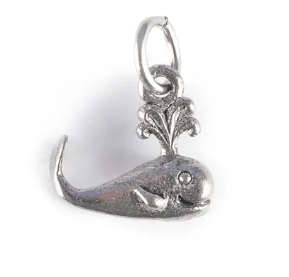 Whale Charm Gold or Silver