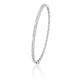 White Gold Diamond Bangle Bracelet