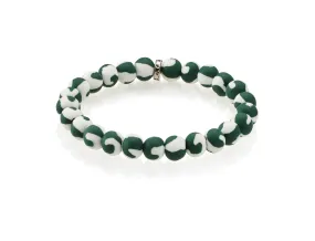 White-Green Game Day Bracelet