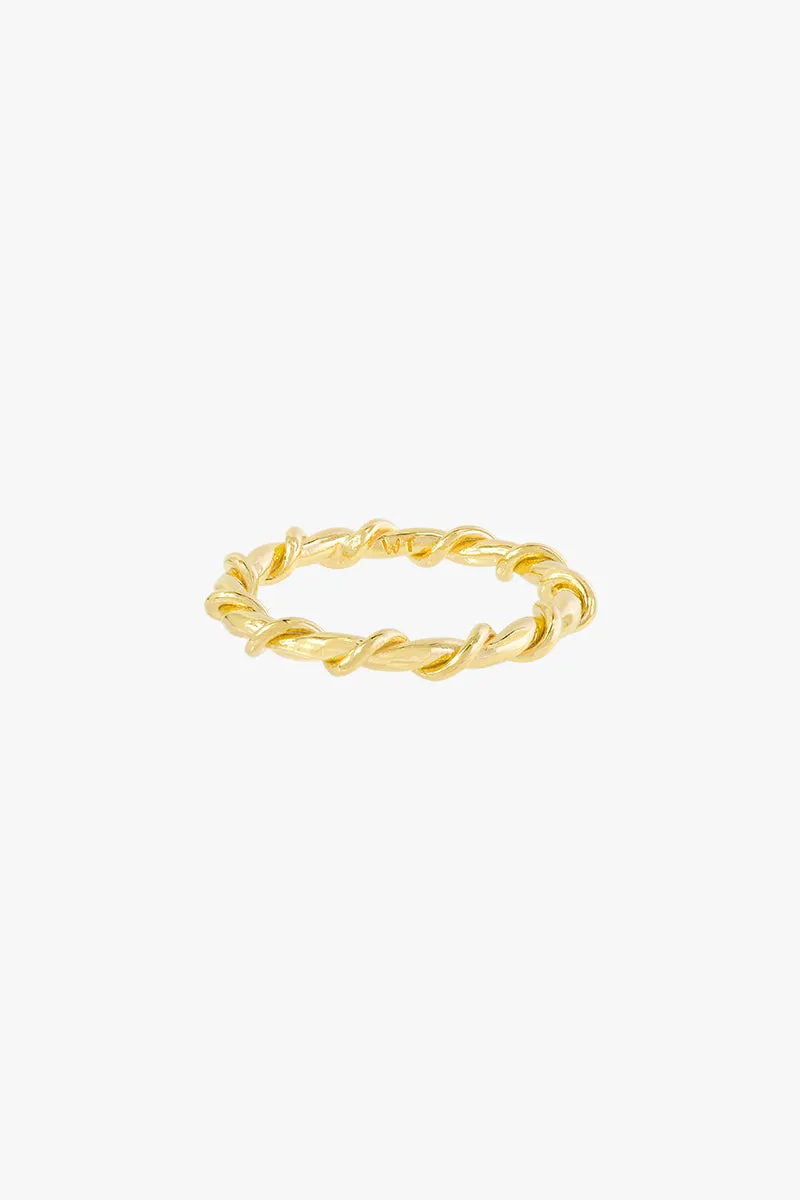 Wire ring gold plated