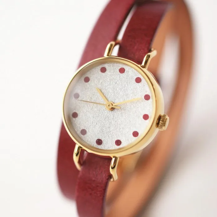 Women's Wristwatch - Cinnabar, Japanese handmade wrist watch, Japanese handmade wrist watch