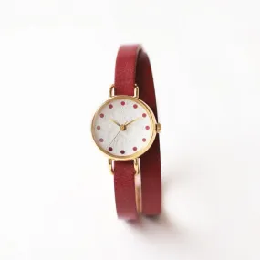 Women's Wristwatch - Cinnabar, Japanese handmade wrist watch, Japanese handmade wrist watch