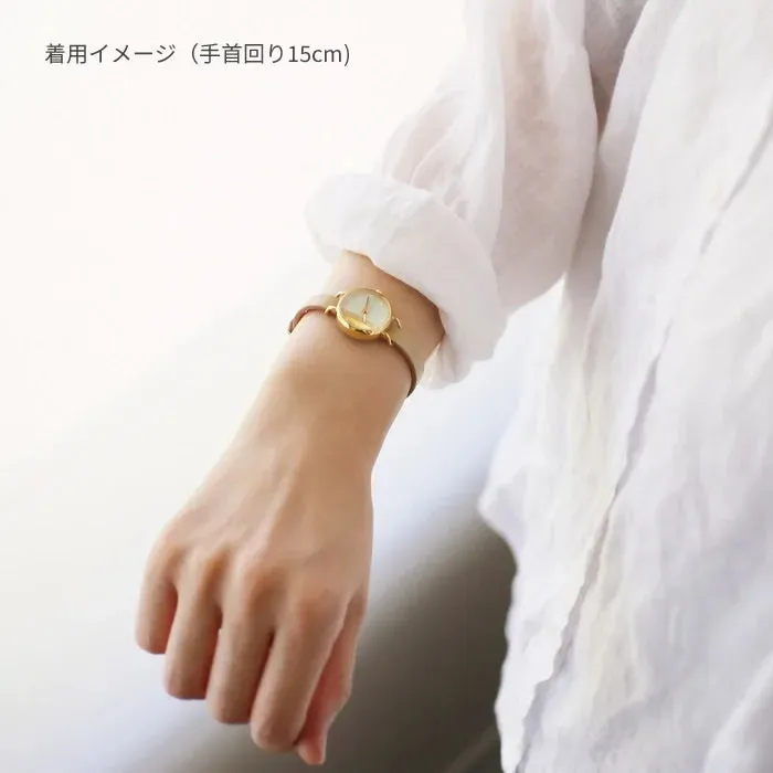 Women's Wristwatch - Seihakuji(pale blue-green), Japanese handmade wrist watch