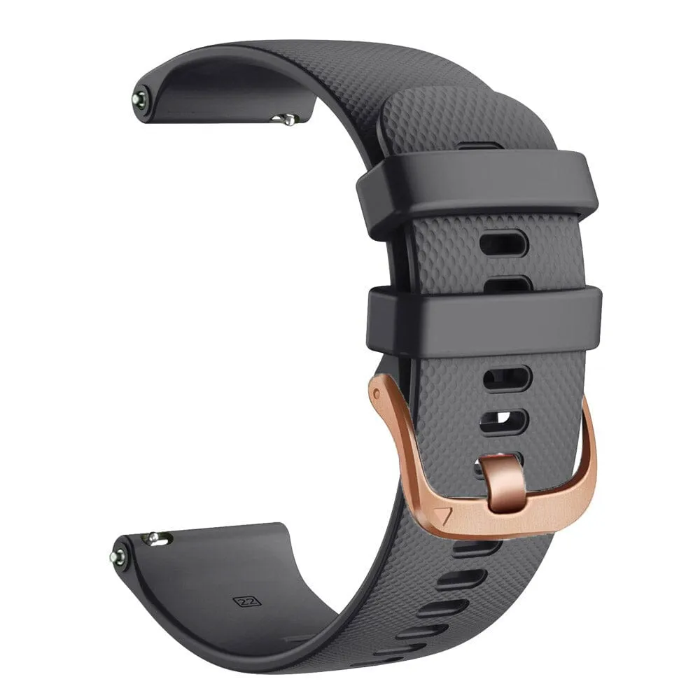 Xiaomi Mi Watch & Mi Watch S1 Active compatible Silicone Watch Straps with Rose Gold Buckles