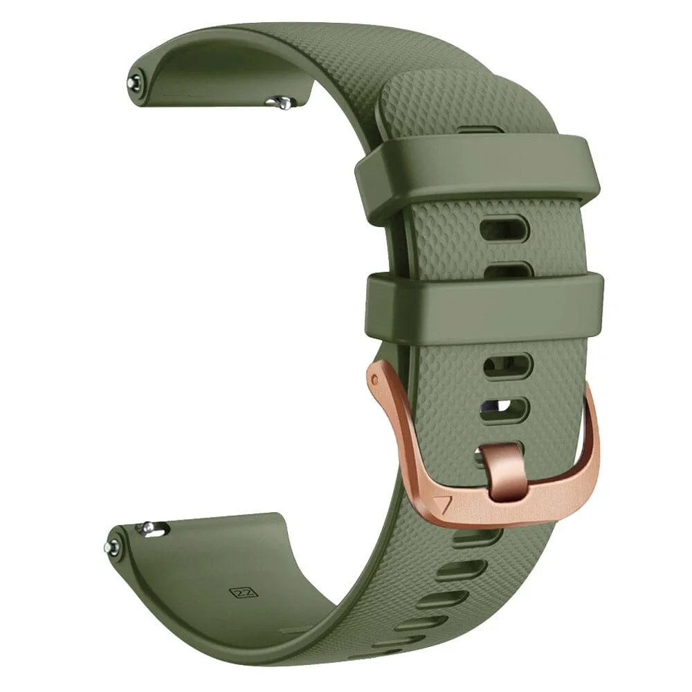 Xiaomi Mi Watch & Mi Watch S1 Active compatible Silicone Watch Straps with Rose Gold Buckles