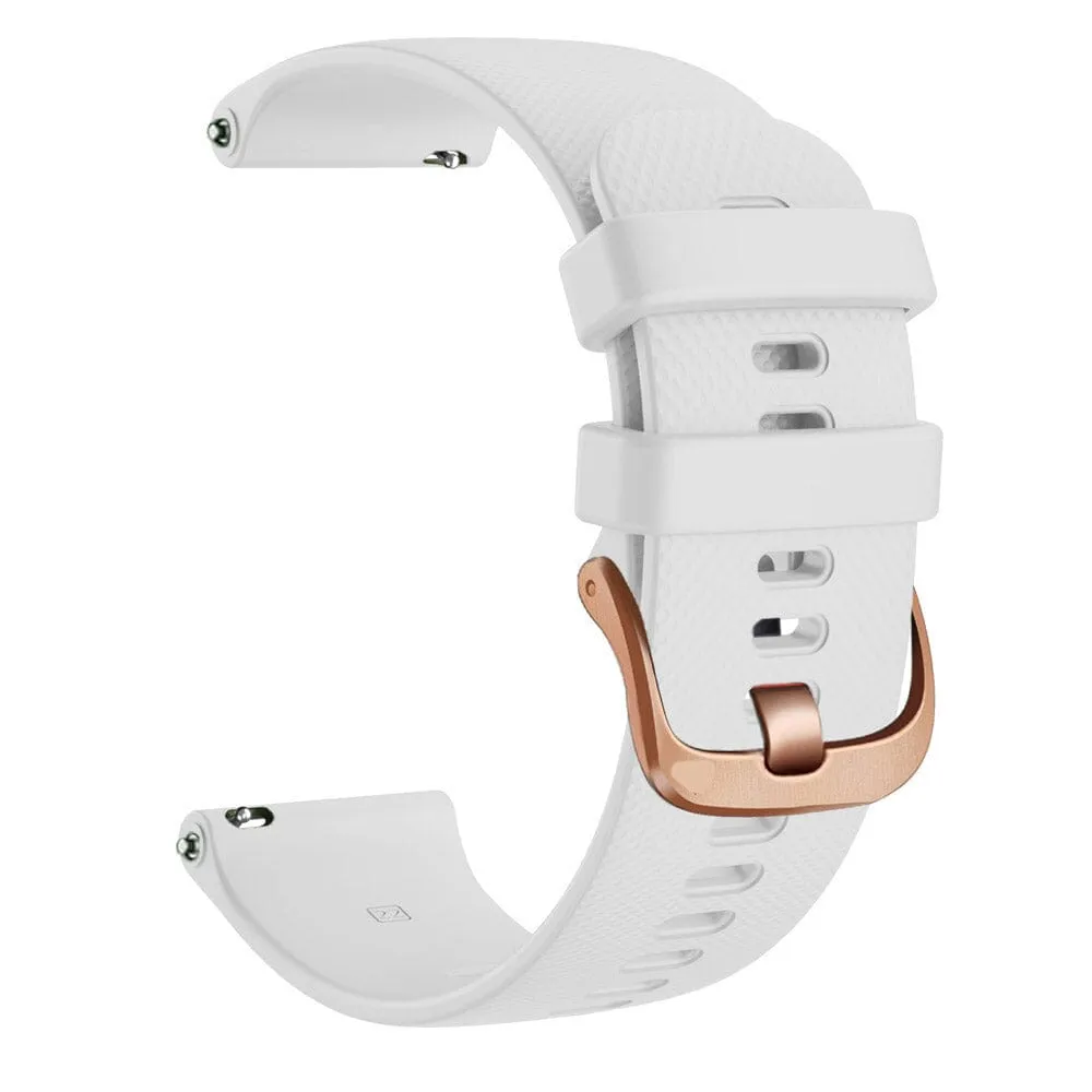 Xiaomi Mi Watch & Mi Watch S1 Active compatible Silicone Watch Straps with Rose Gold Buckles