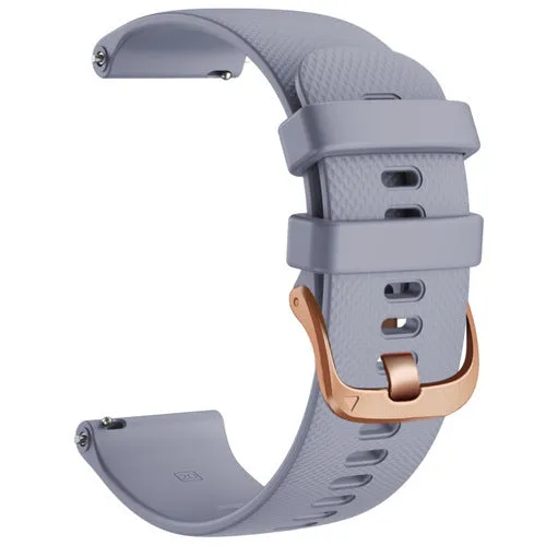 Xiaomi Mi Watch & Mi Watch S1 Active compatible Silicone Watch Straps with Rose Gold Buckles