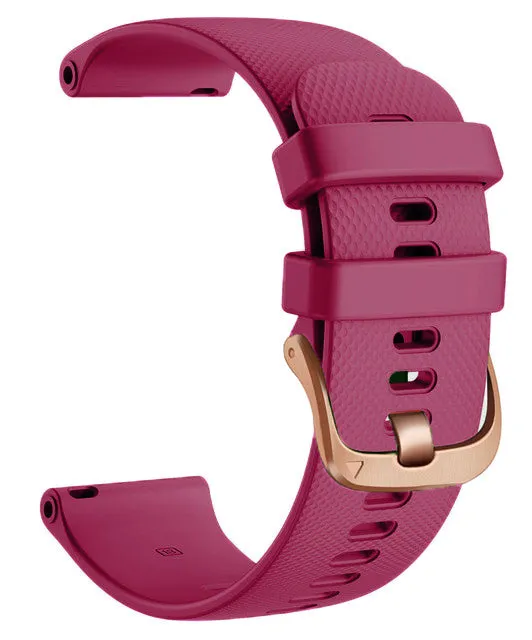 Xiaomi Mi Watch & Mi Watch S1 Active compatible Silicone Watch Straps with Rose Gold Buckles