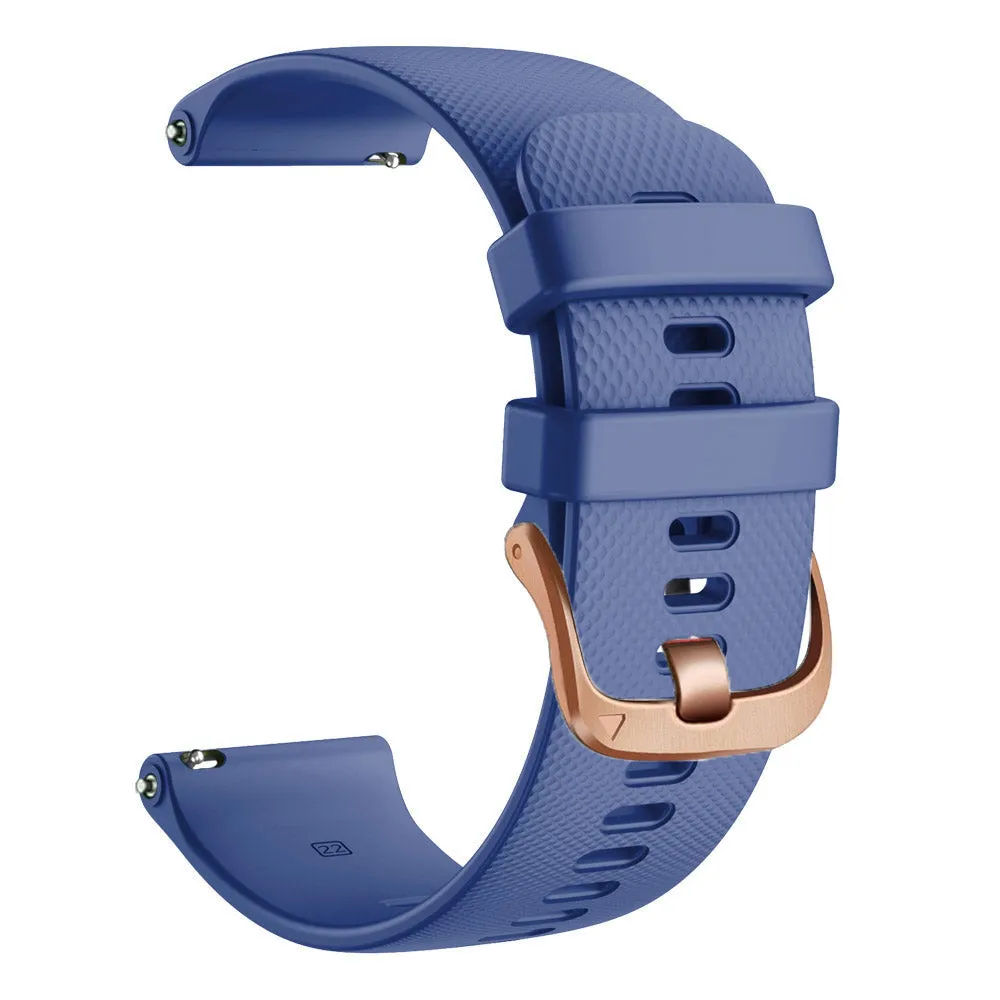 Xiaomi Mi Watch & Mi Watch S1 Active compatible Silicone Watch Straps with Rose Gold Buckles