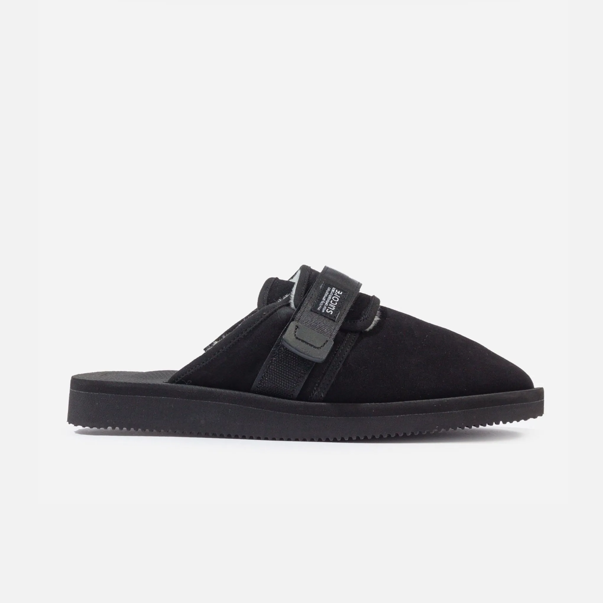 Zavo Mab closed-toe Slides  - Black Suede